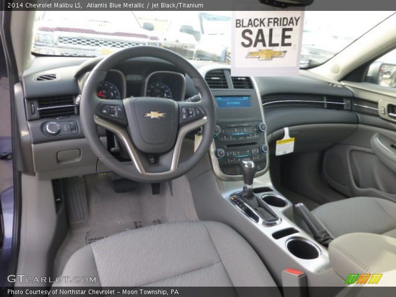Atlantis Blue Metallic / Jet Black/Titanium 2014 Chevrolet Malibu LS