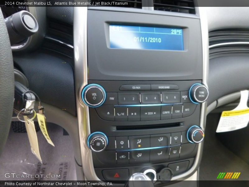 Atlantis Blue Metallic / Jet Black/Titanium 2014 Chevrolet Malibu LS