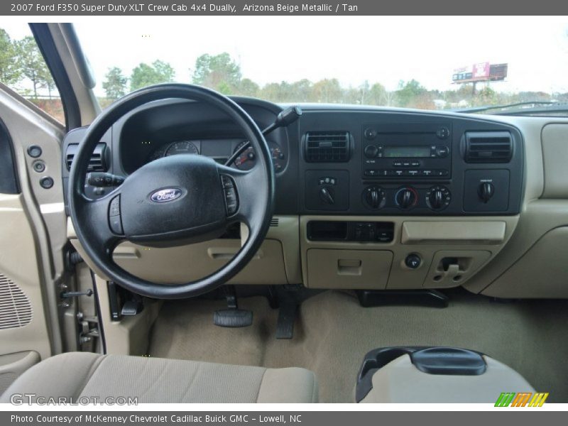 Arizona Beige Metallic / Tan 2007 Ford F350 Super Duty XLT Crew Cab 4x4 Dually