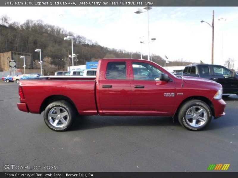 Deep Cherry Red Pearl / Black/Diesel Gray 2013 Ram 1500 Express Quad Cab 4x4