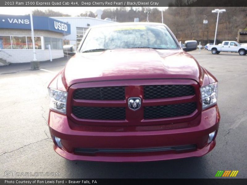 Deep Cherry Red Pearl / Black/Diesel Gray 2013 Ram 1500 Express Quad Cab 4x4