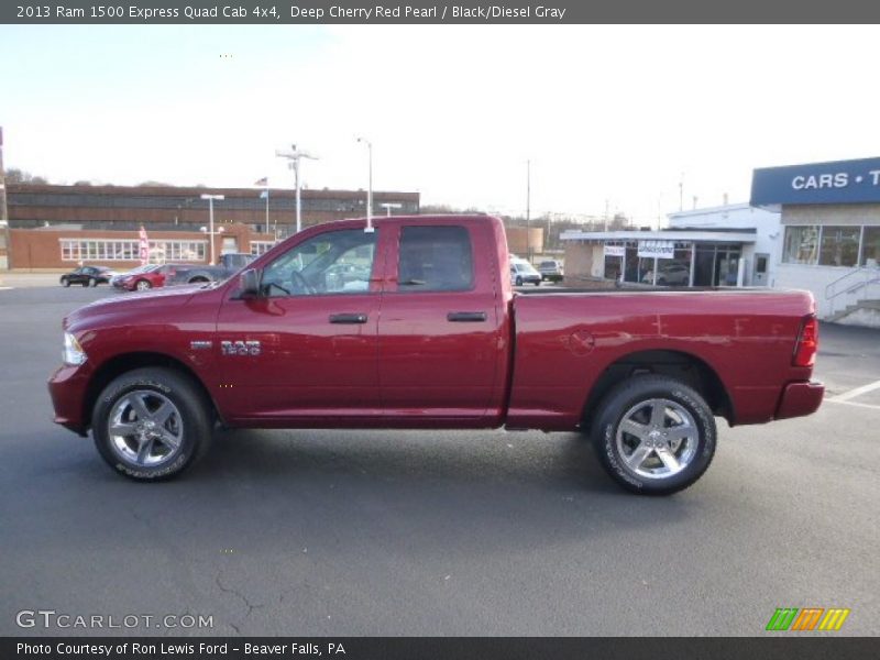 Deep Cherry Red Pearl / Black/Diesel Gray 2013 Ram 1500 Express Quad Cab 4x4