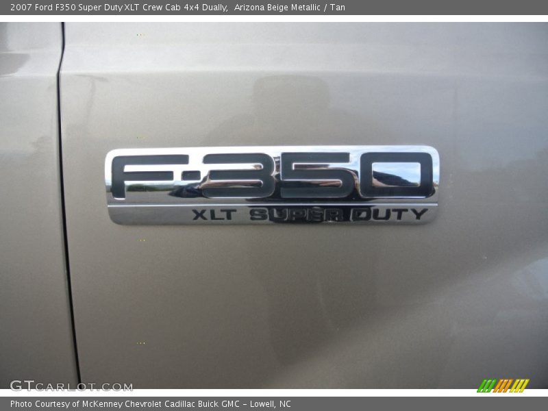 Arizona Beige Metallic / Tan 2007 Ford F350 Super Duty XLT Crew Cab 4x4 Dually