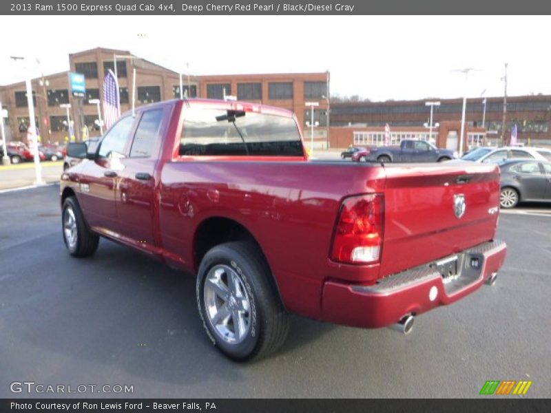 Deep Cherry Red Pearl / Black/Diesel Gray 2013 Ram 1500 Express Quad Cab 4x4