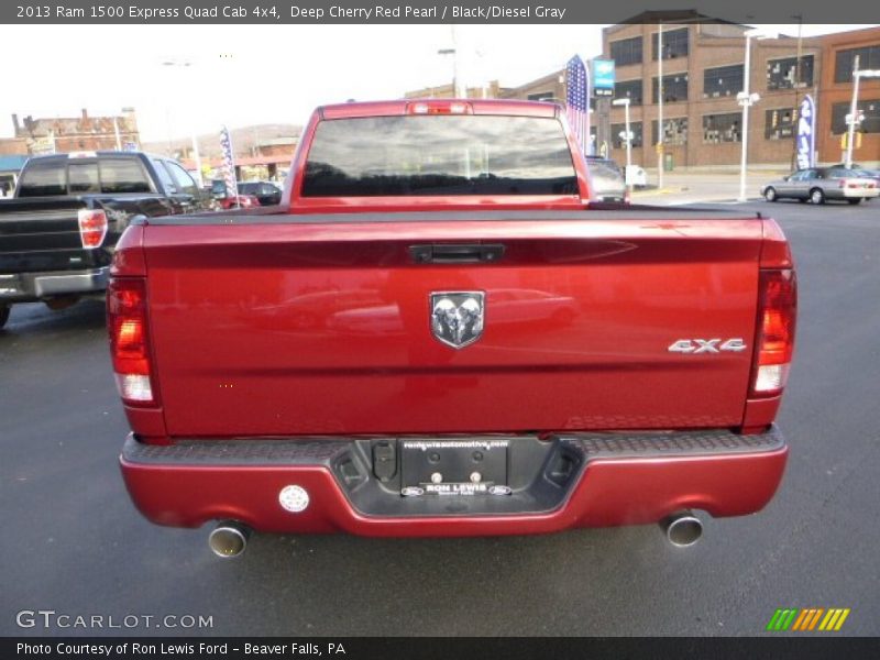 Deep Cherry Red Pearl / Black/Diesel Gray 2013 Ram 1500 Express Quad Cab 4x4