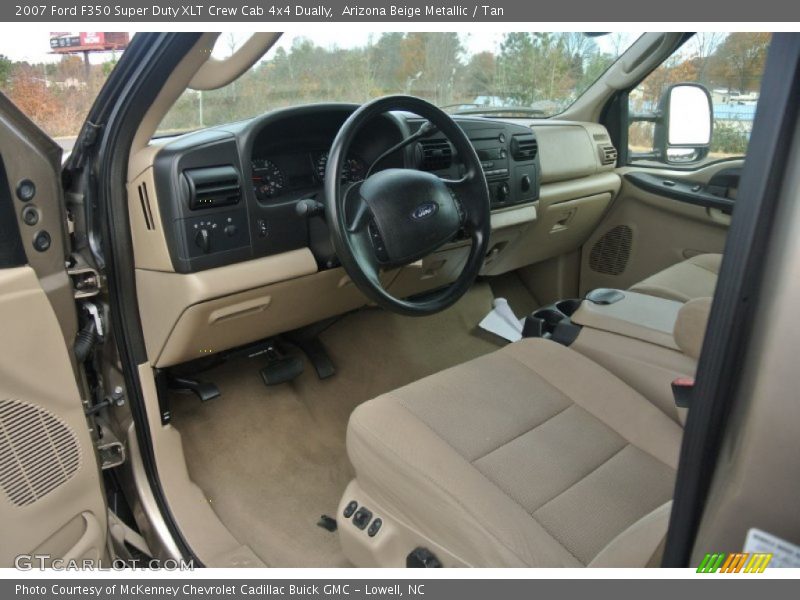 Arizona Beige Metallic / Tan 2007 Ford F350 Super Duty XLT Crew Cab 4x4 Dually