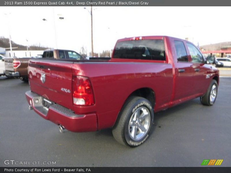 Deep Cherry Red Pearl / Black/Diesel Gray 2013 Ram 1500 Express Quad Cab 4x4