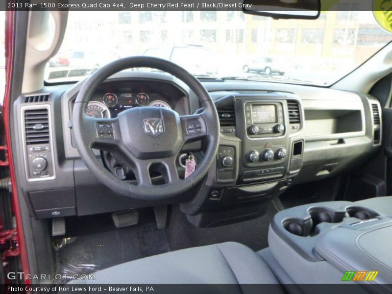 Deep Cherry Red Pearl / Black/Diesel Gray 2013 Ram 1500 Express Quad Cab 4x4