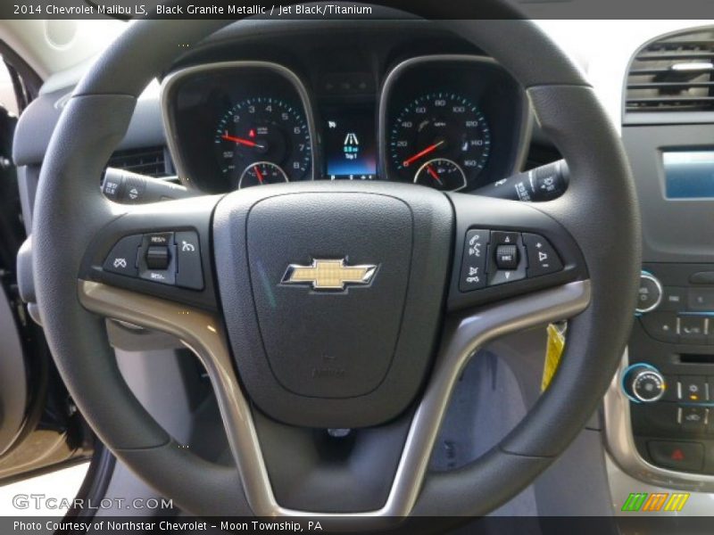 Black Granite Metallic / Jet Black/Titanium 2014 Chevrolet Malibu LS