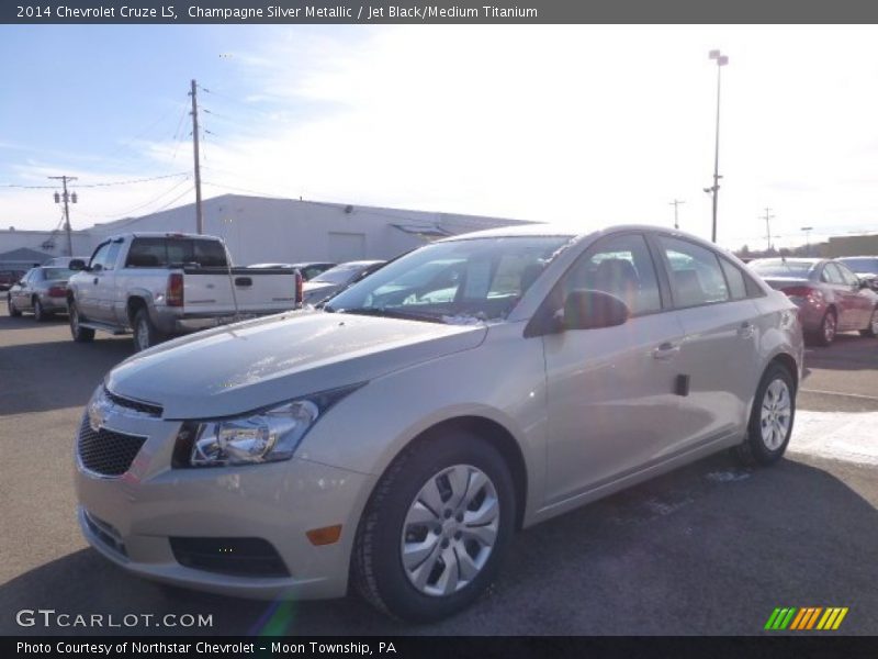 Champagne Silver Metallic / Jet Black/Medium Titanium 2014 Chevrolet Cruze LS