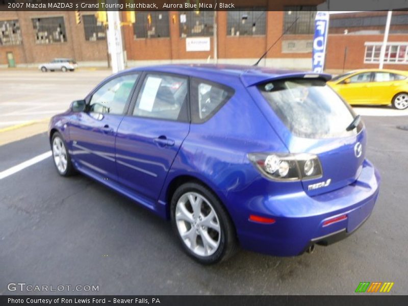 Aurora Blue Mica / Black 2007 Mazda MAZDA3 s Grand Touring Hatchback