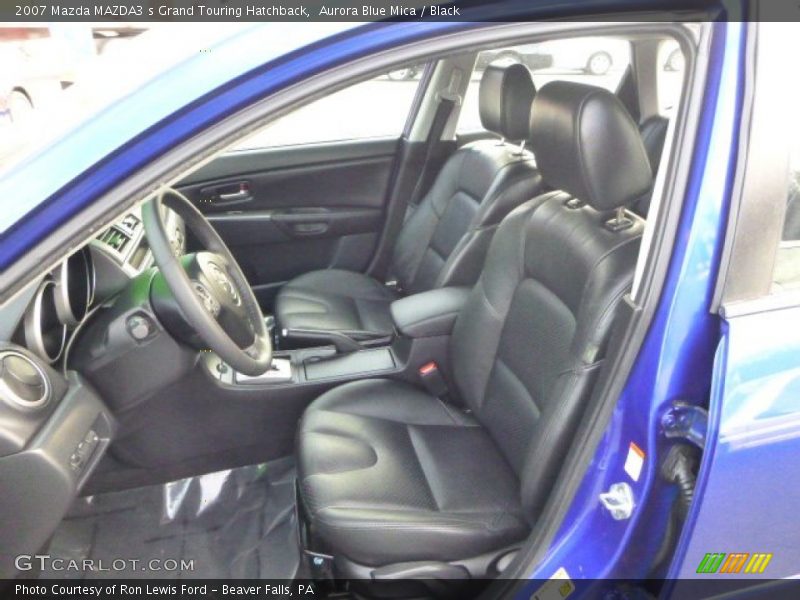 Aurora Blue Mica / Black 2007 Mazda MAZDA3 s Grand Touring Hatchback