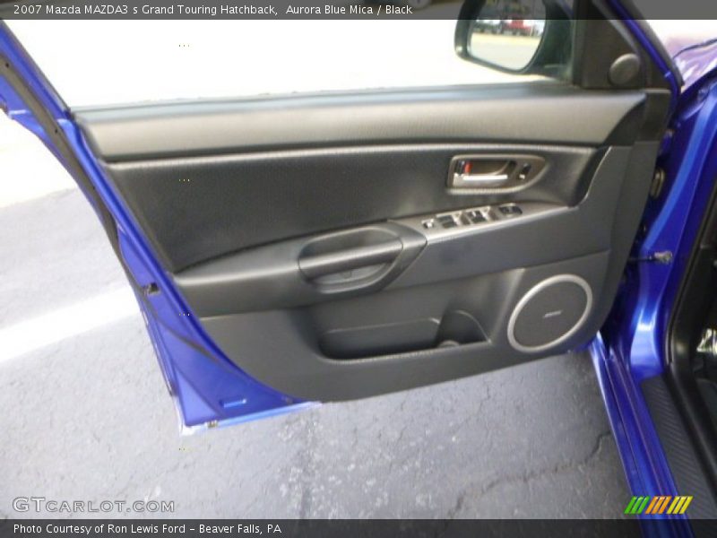 Aurora Blue Mica / Black 2007 Mazda MAZDA3 s Grand Touring Hatchback