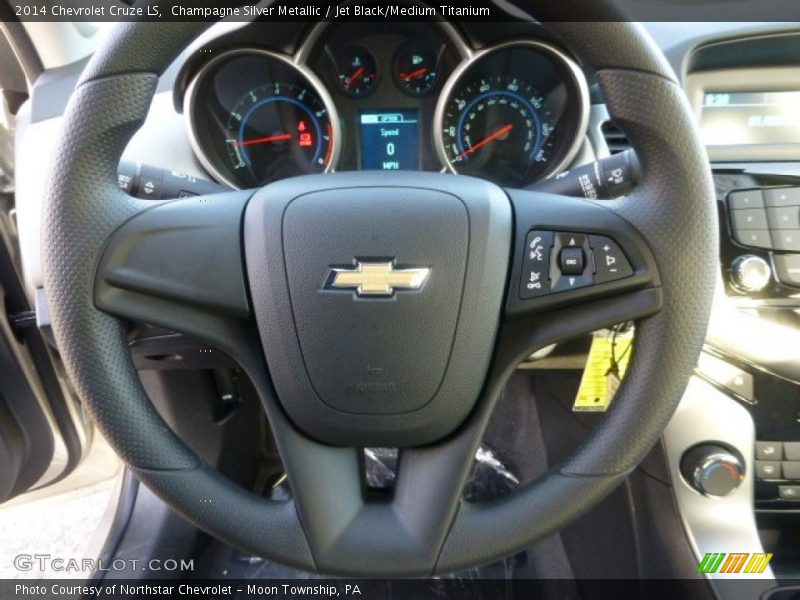 Champagne Silver Metallic / Jet Black/Medium Titanium 2014 Chevrolet Cruze LS