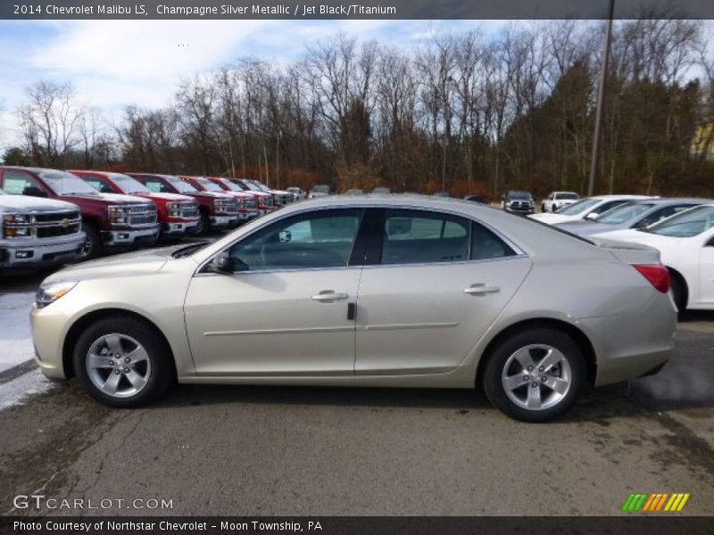 Champagne Silver Metallic / Jet Black/Titanium 2014 Chevrolet Malibu LS