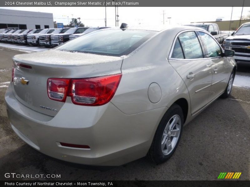 Champagne Silver Metallic / Jet Black/Titanium 2014 Chevrolet Malibu LS