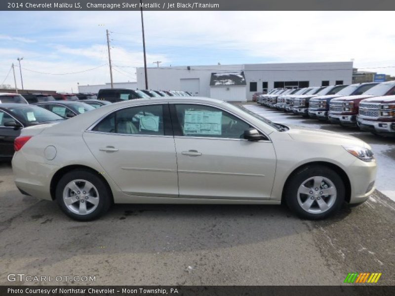 Champagne Silver Metallic / Jet Black/Titanium 2014 Chevrolet Malibu LS