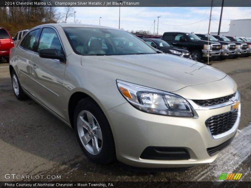 Champagne Silver Metallic / Jet Black/Titanium 2014 Chevrolet Malibu LS
