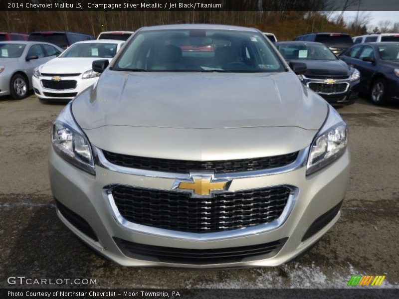 Champagne Silver Metallic / Jet Black/Titanium 2014 Chevrolet Malibu LS