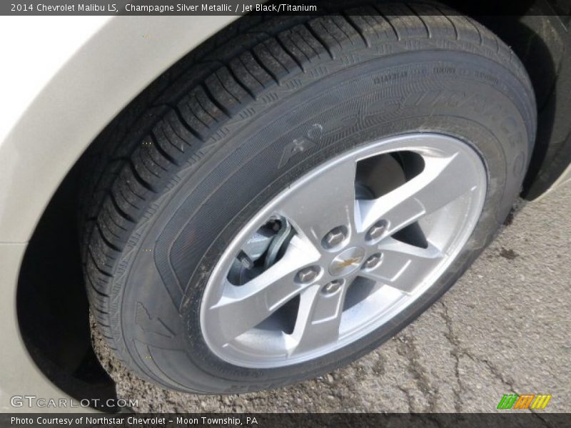 Champagne Silver Metallic / Jet Black/Titanium 2014 Chevrolet Malibu LS
