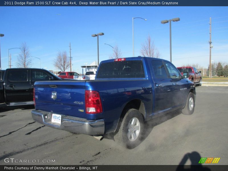 Deep Water Blue Pearl / Dark Slate Gray/Medium Graystone 2011 Dodge Ram 1500 SLT Crew Cab 4x4