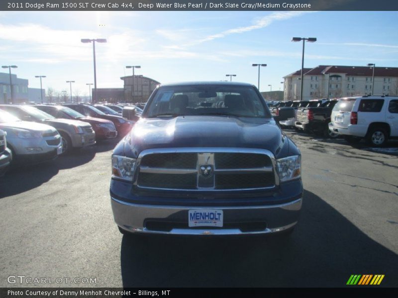 Deep Water Blue Pearl / Dark Slate Gray/Medium Graystone 2011 Dodge Ram 1500 SLT Crew Cab 4x4