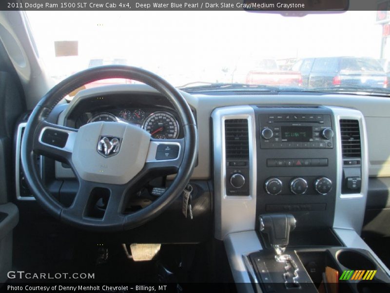 Deep Water Blue Pearl / Dark Slate Gray/Medium Graystone 2011 Dodge Ram 1500 SLT Crew Cab 4x4