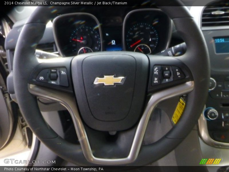 Champagne Silver Metallic / Jet Black/Titanium 2014 Chevrolet Malibu LS