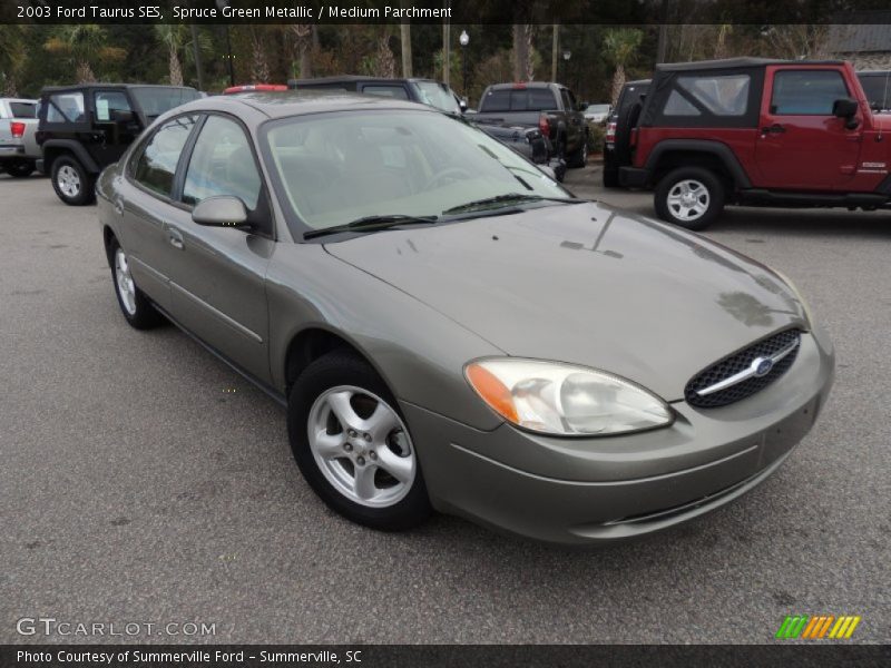 Spruce Green Metallic / Medium Parchment 2003 Ford Taurus SES