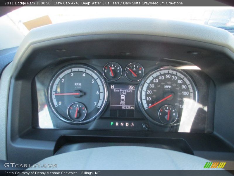 Deep Water Blue Pearl / Dark Slate Gray/Medium Graystone 2011 Dodge Ram 1500 SLT Crew Cab 4x4