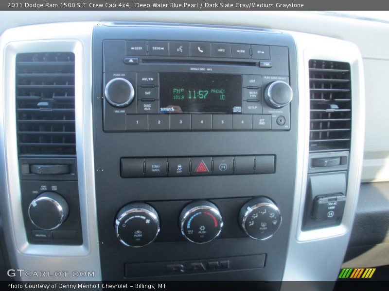 Deep Water Blue Pearl / Dark Slate Gray/Medium Graystone 2011 Dodge Ram 1500 SLT Crew Cab 4x4