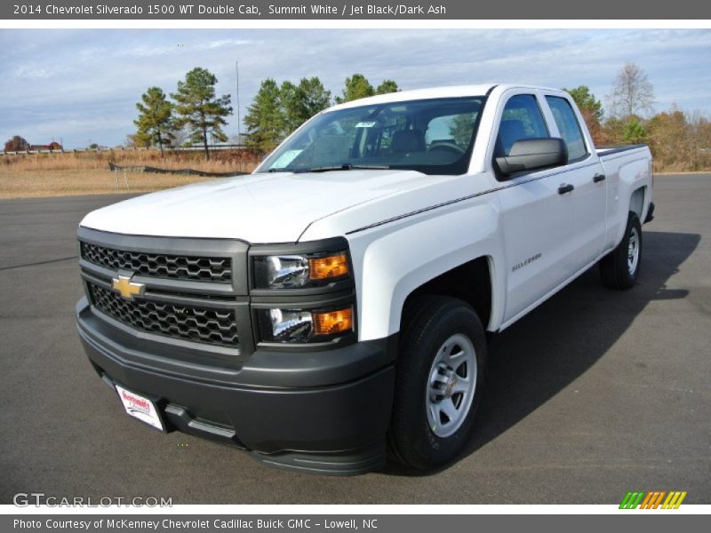 Summit White / Jet Black/Dark Ash 2014 Chevrolet Silverado 1500 WT Double Cab