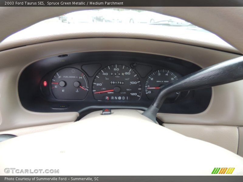 Spruce Green Metallic / Medium Parchment 2003 Ford Taurus SES