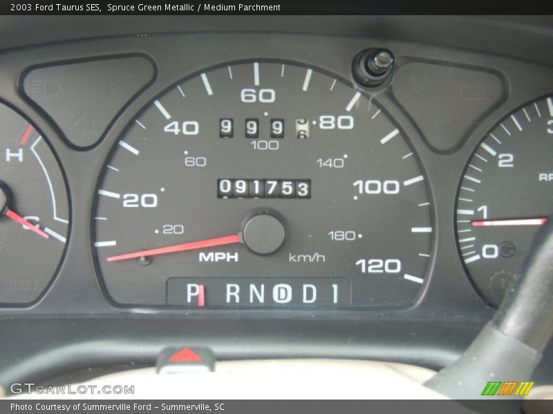 Spruce Green Metallic / Medium Parchment 2003 Ford Taurus SES