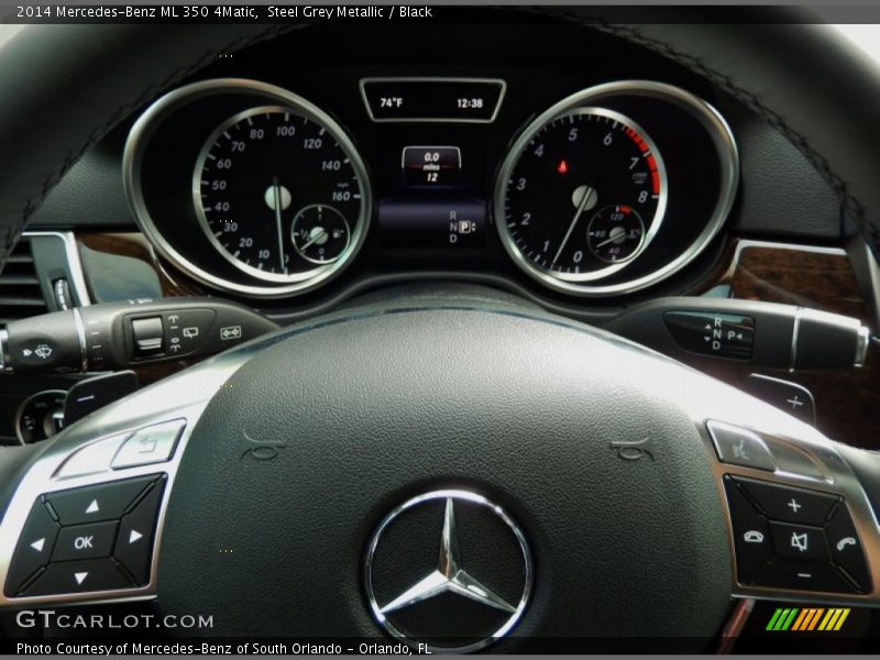 Steel Grey Metallic / Black 2014 Mercedes-Benz ML 350 4Matic