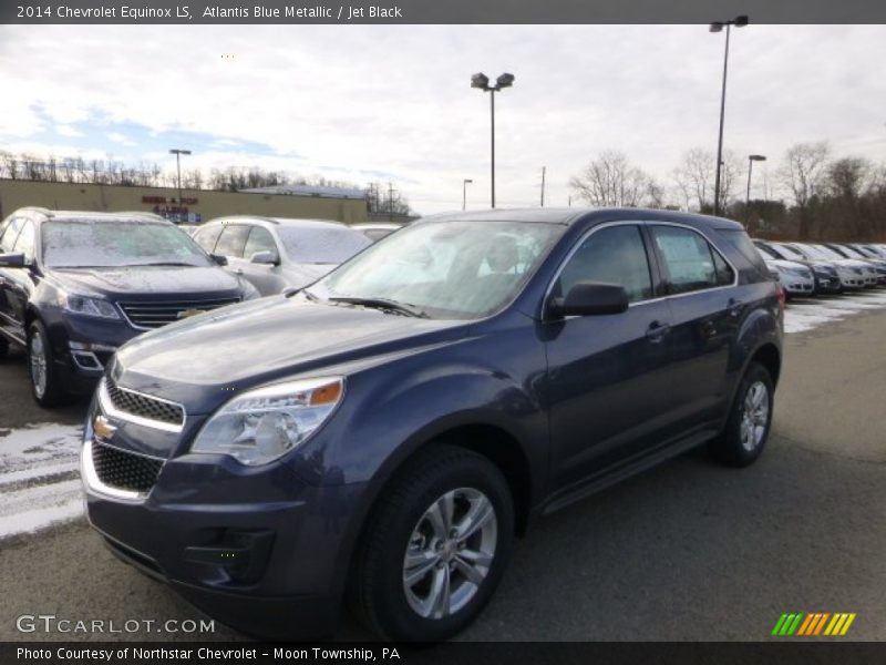 Atlantis Blue Metallic / Jet Black 2014 Chevrolet Equinox LS