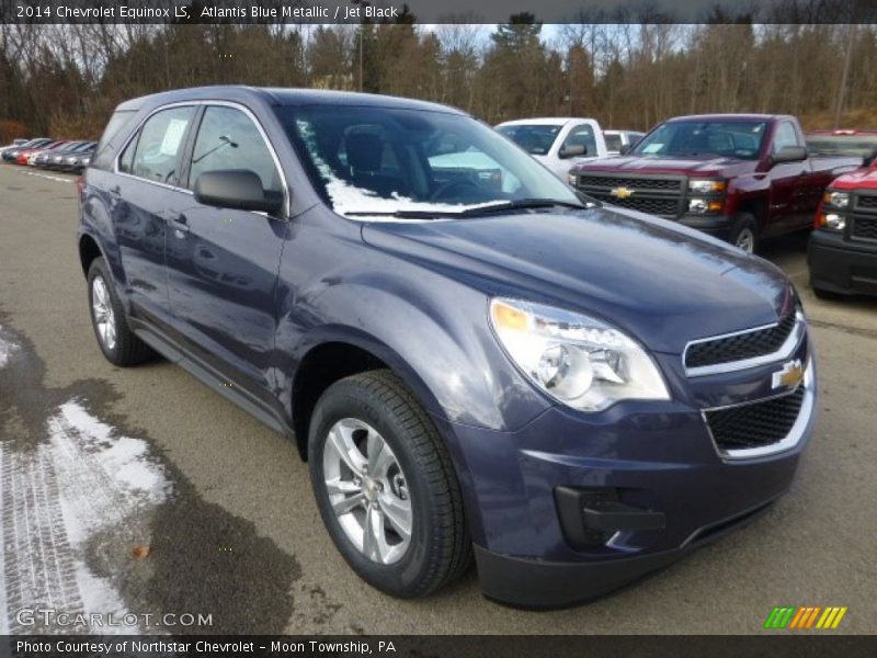 Atlantis Blue Metallic / Jet Black 2014 Chevrolet Equinox LS