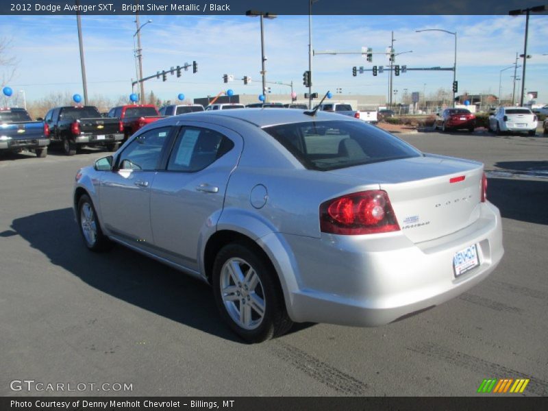 Bright Silver Metallic / Black 2012 Dodge Avenger SXT