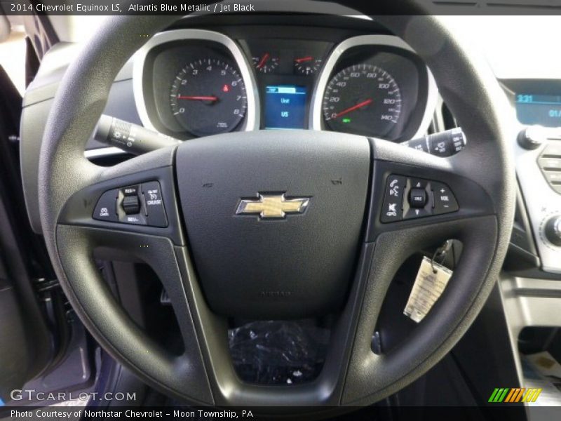 Atlantis Blue Metallic / Jet Black 2014 Chevrolet Equinox LS