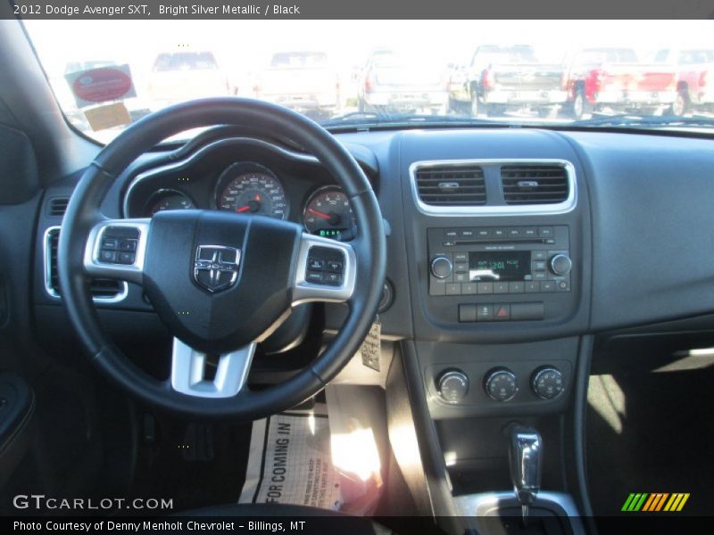 Bright Silver Metallic / Black 2012 Dodge Avenger SXT