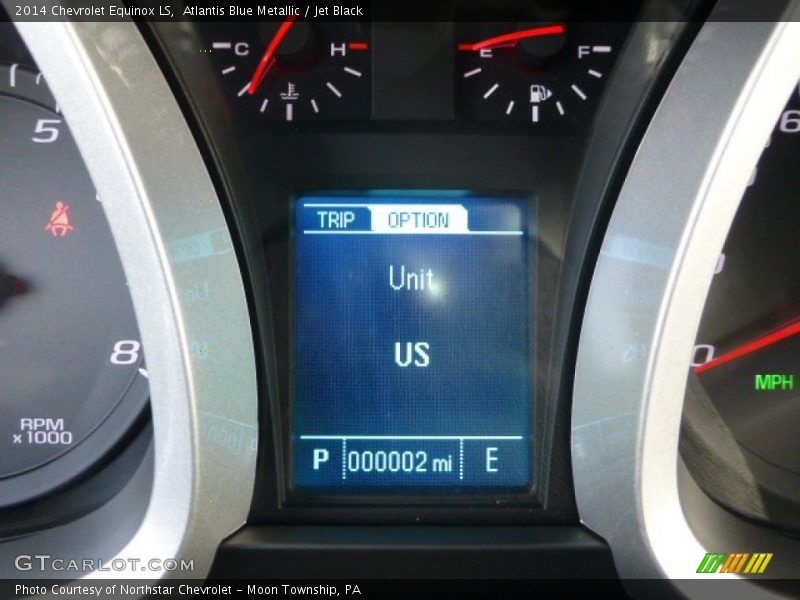Atlantis Blue Metallic / Jet Black 2014 Chevrolet Equinox LS