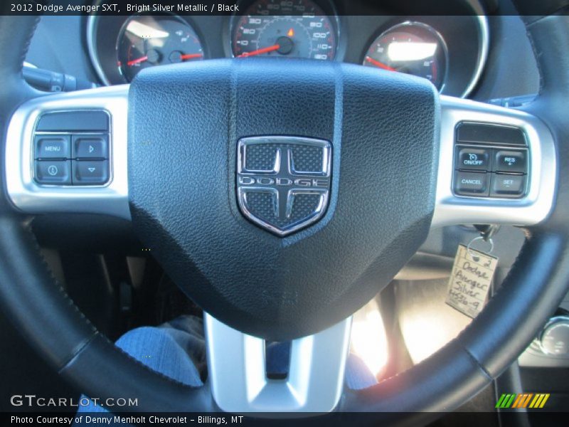 Bright Silver Metallic / Black 2012 Dodge Avenger SXT