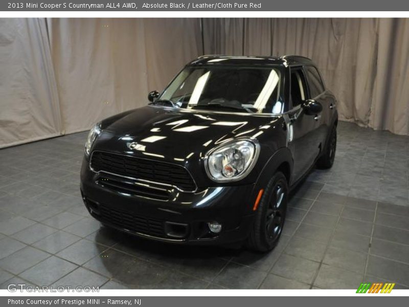 Absolute Black / Leather/Cloth Pure Red 2013 Mini Cooper S Countryman ALL4 AWD