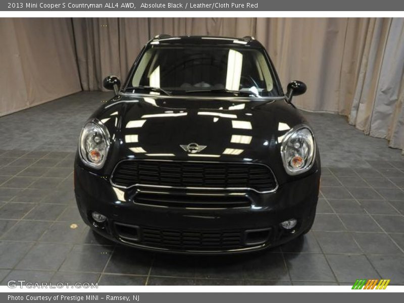Absolute Black / Leather/Cloth Pure Red 2013 Mini Cooper S Countryman ALL4 AWD