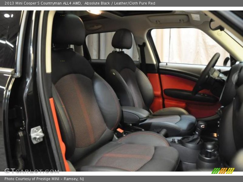 Absolute Black / Leather/Cloth Pure Red 2013 Mini Cooper S Countryman ALL4 AWD