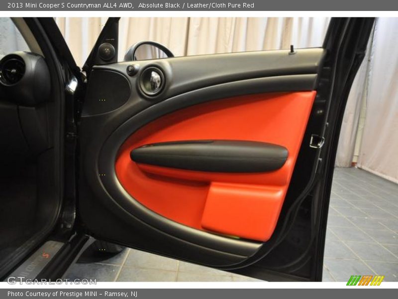 Absolute Black / Leather/Cloth Pure Red 2013 Mini Cooper S Countryman ALL4 AWD