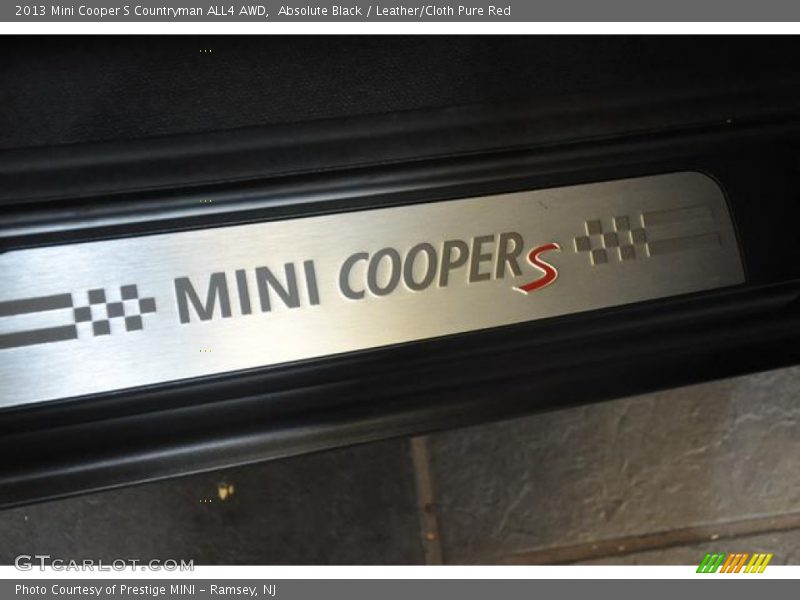 Absolute Black / Leather/Cloth Pure Red 2013 Mini Cooper S Countryman ALL4 AWD