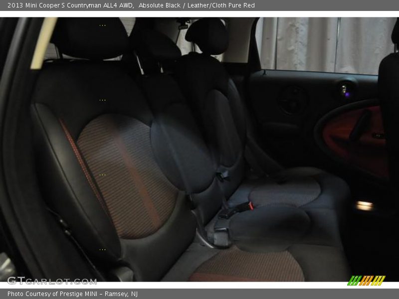 Absolute Black / Leather/Cloth Pure Red 2013 Mini Cooper S Countryman ALL4 AWD