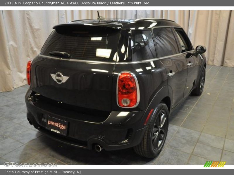 Absolute Black / Leather/Cloth Pure Red 2013 Mini Cooper S Countryman ALL4 AWD