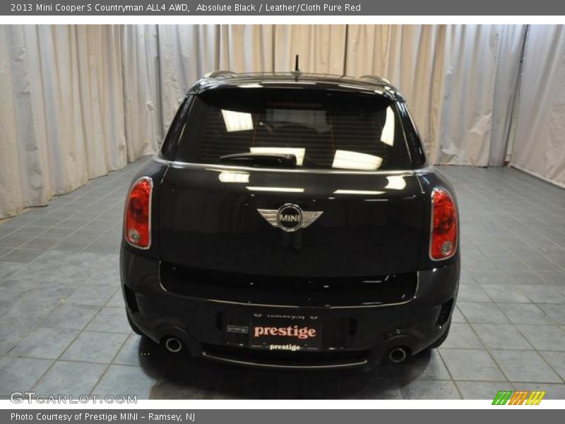 Absolute Black / Leather/Cloth Pure Red 2013 Mini Cooper S Countryman ALL4 AWD